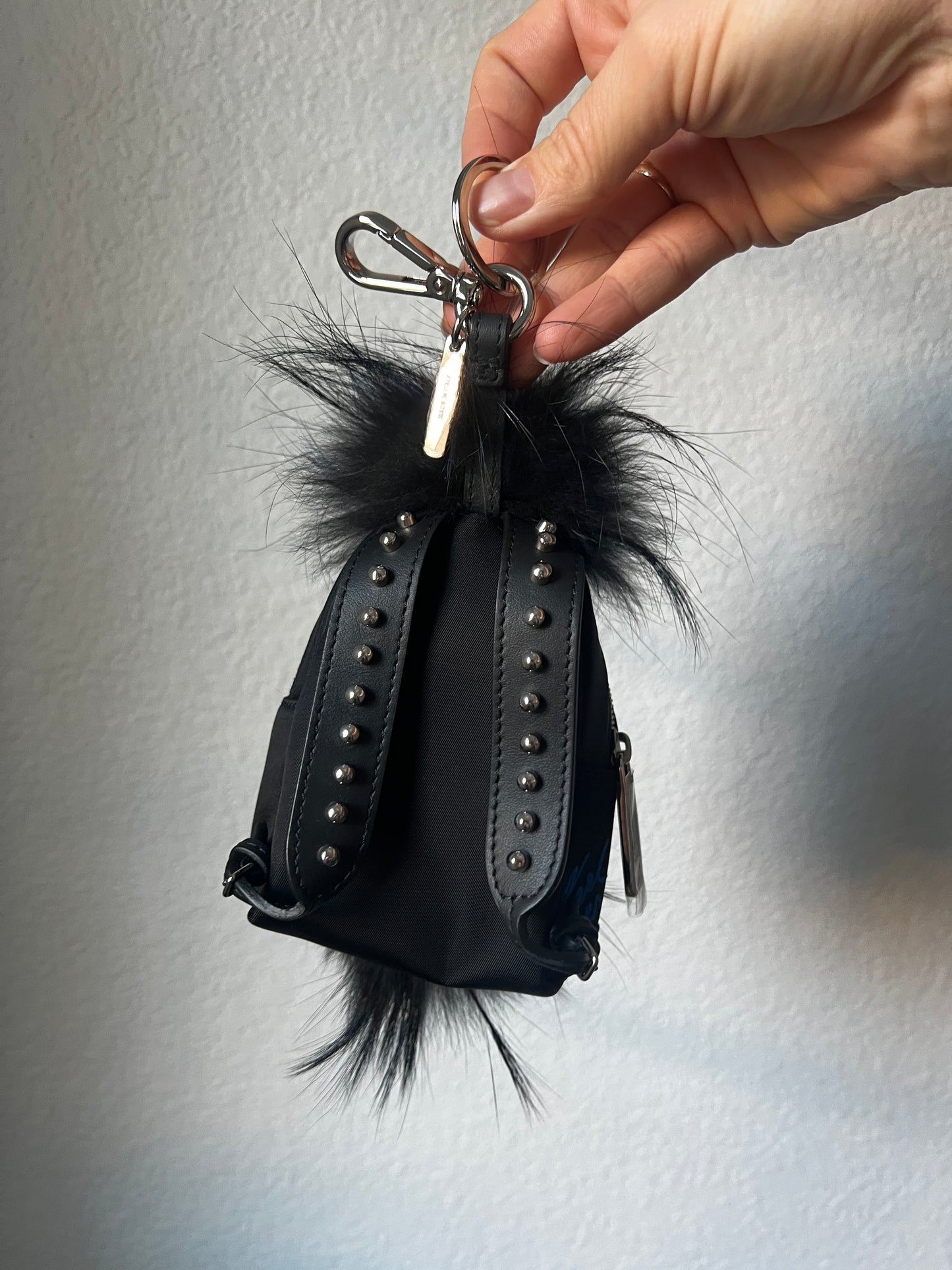 Fendi Karl Lagerfeld Backpack Bag Charm Black/Blue