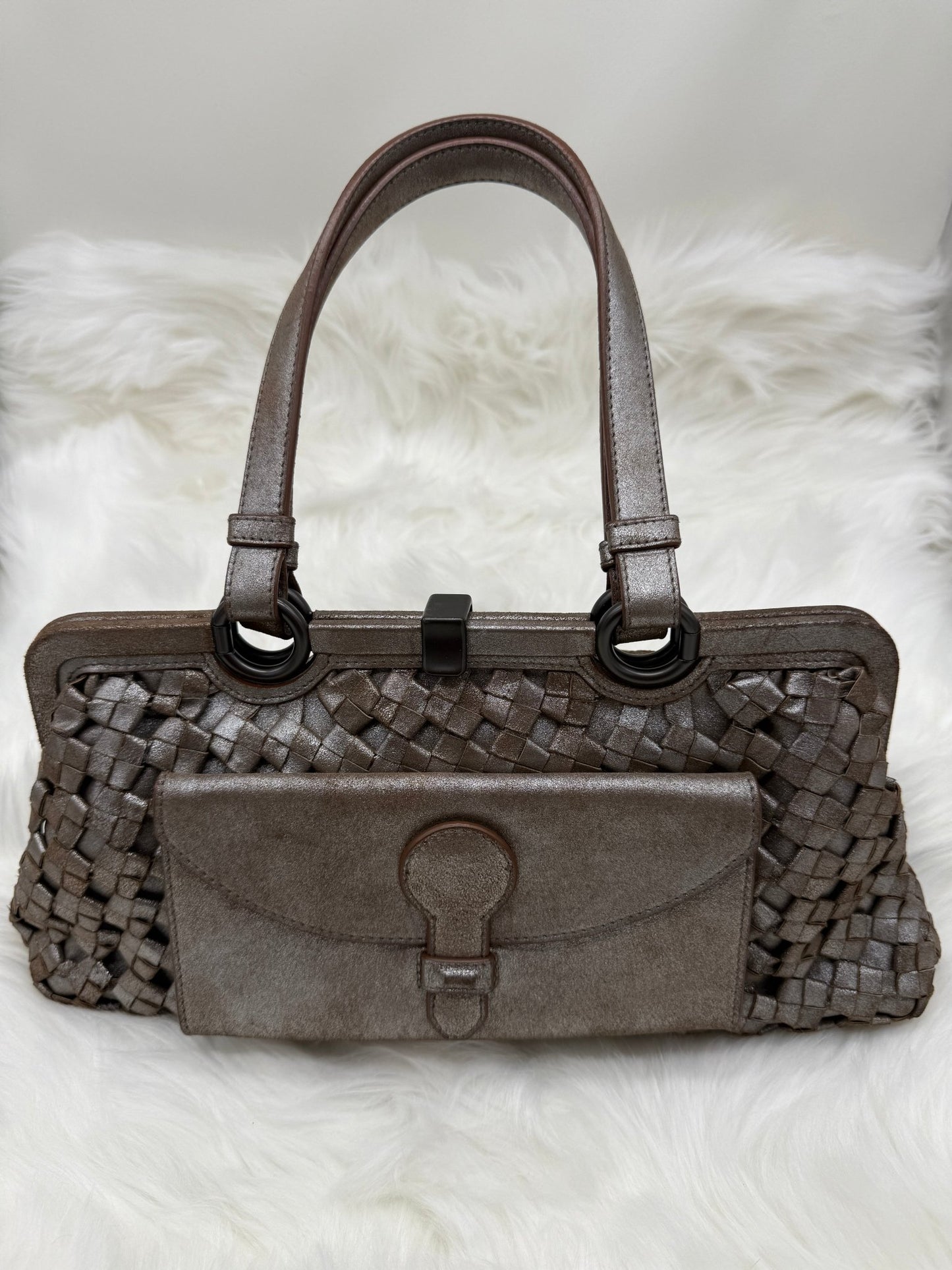 Bottega Veneta Limited Ed. Intrecciato Frame Bag - Styles via Sina