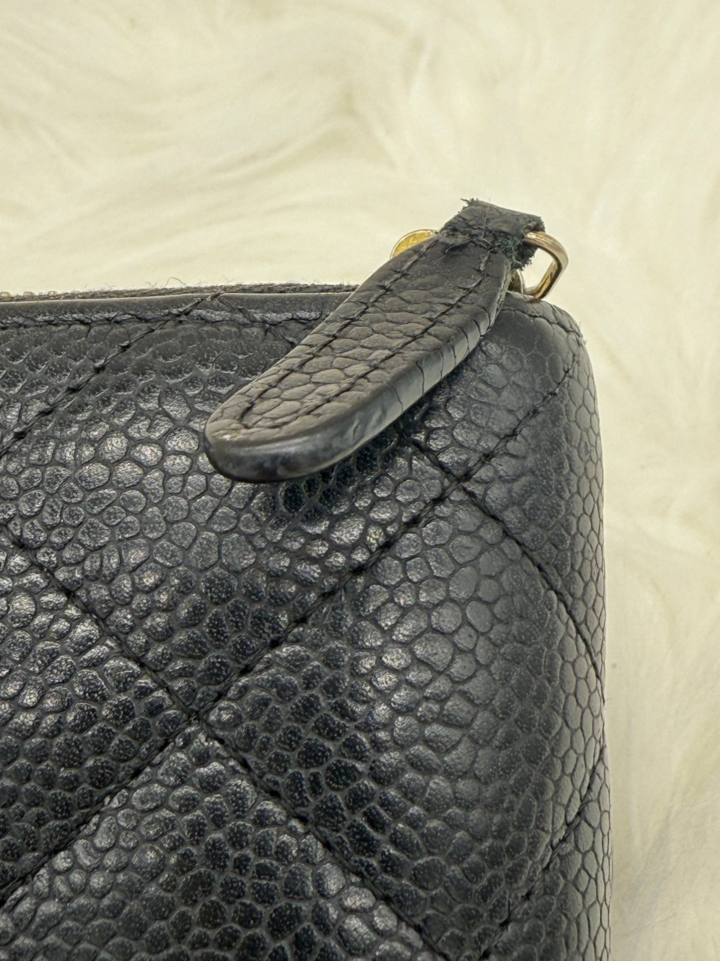 Chanel Black Caviar Zipper Wallet - Styles via Sina