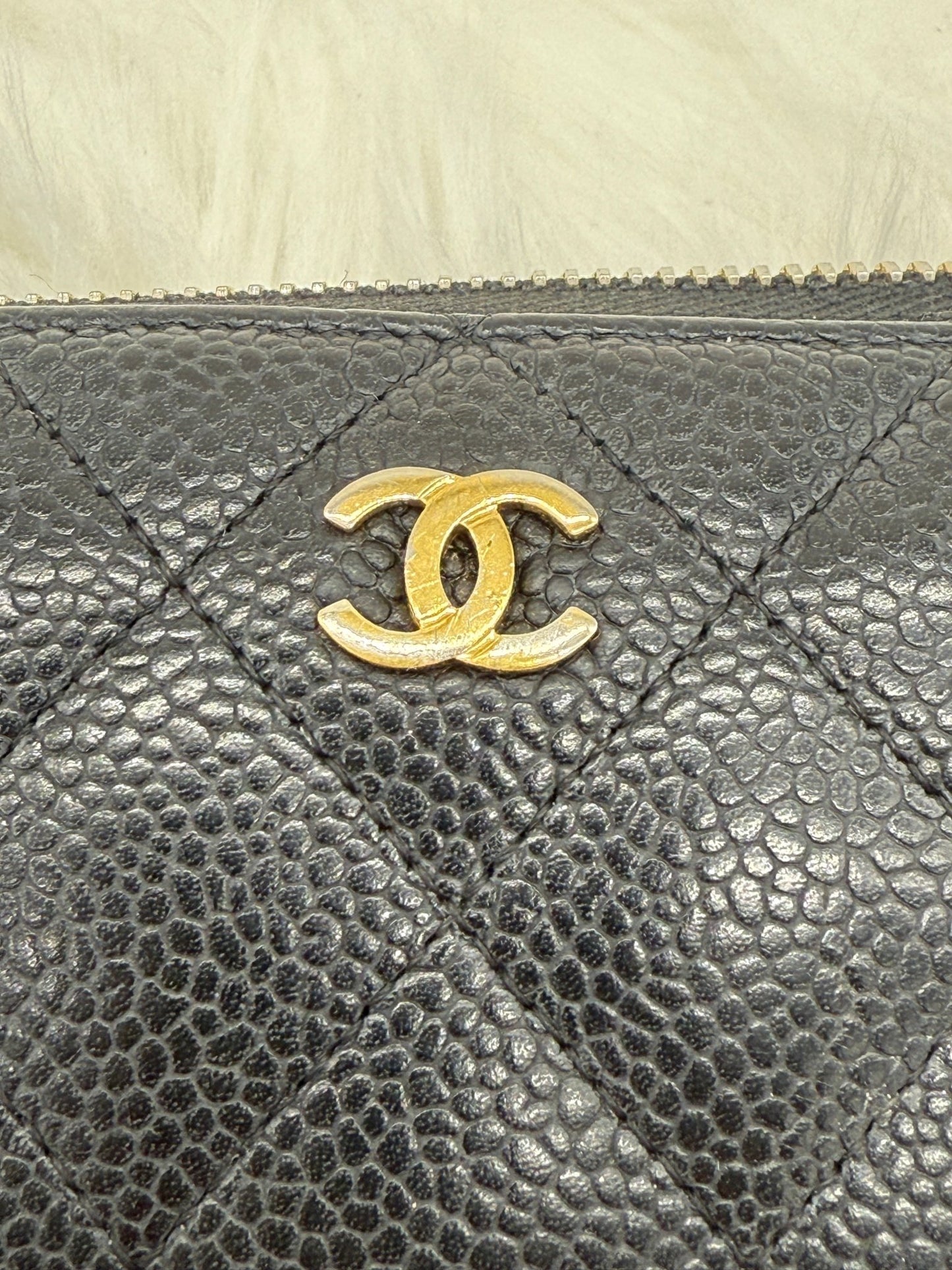 Chanel Black Caviar Zipper Wallet - Styles via Sina