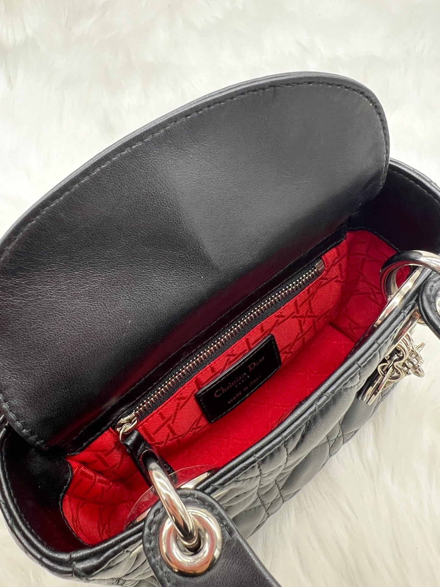 Dior Mini Lady Dior Cannage Lambskin Black - Styles via Sina