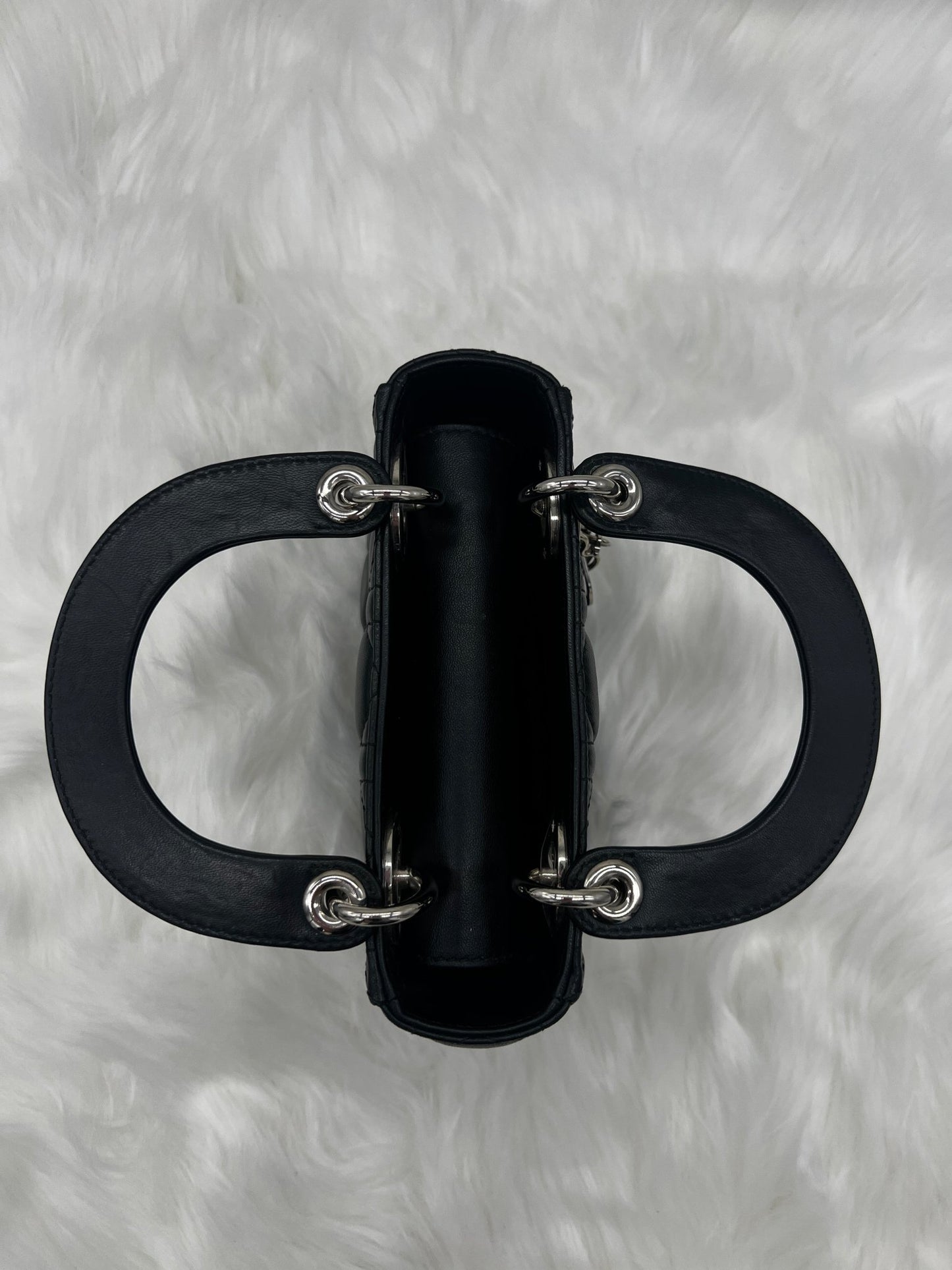 Dior Mini Lady Dior Cannage Lambskin Black - Styles via Sina