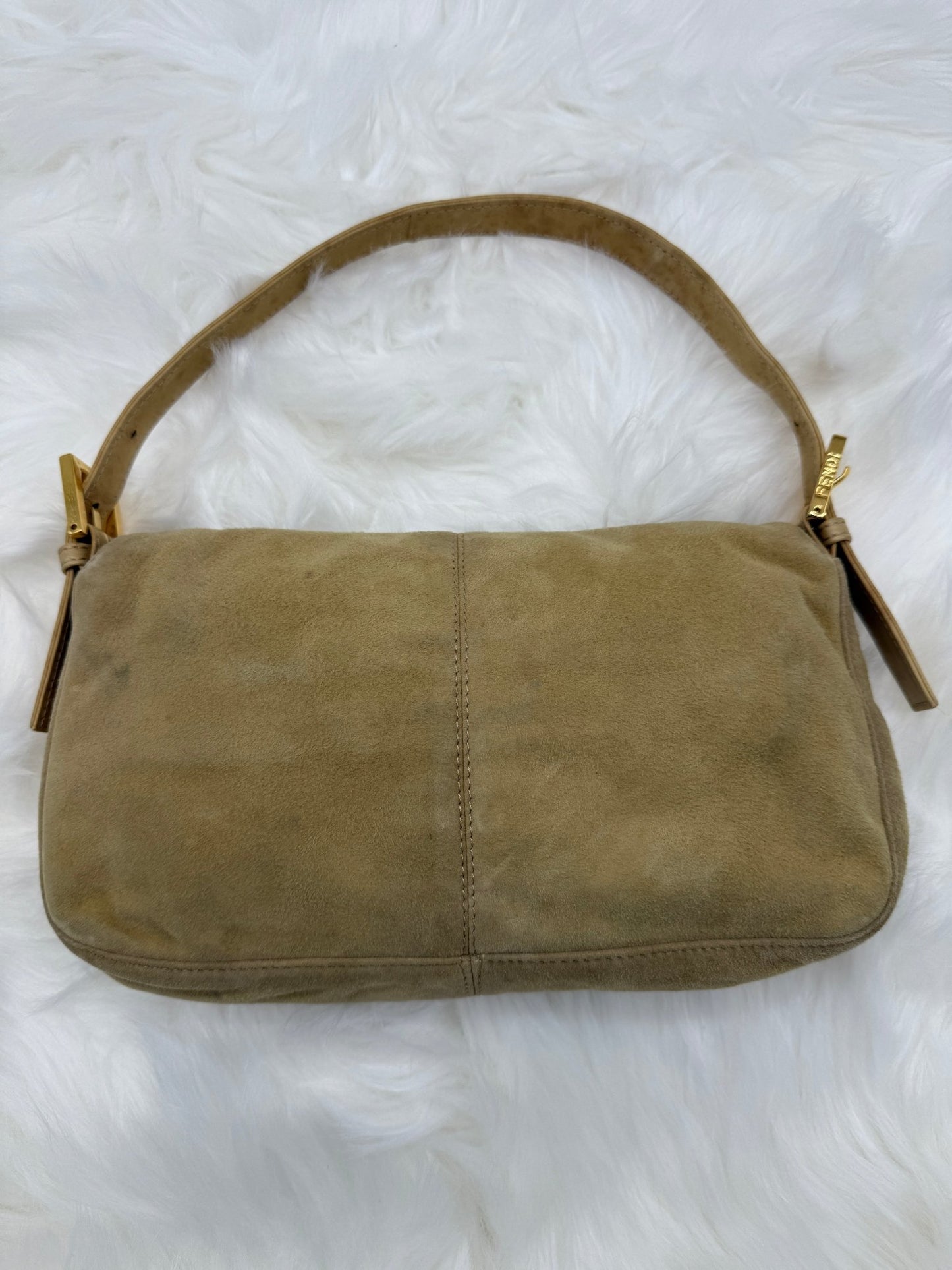 Fendi Baguette Suede in Beige - Styles via Sina