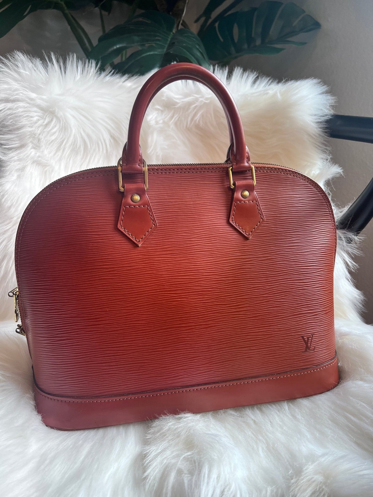 Louis Vuitton Alma PM Epi Leather Brown - Styles via Sina