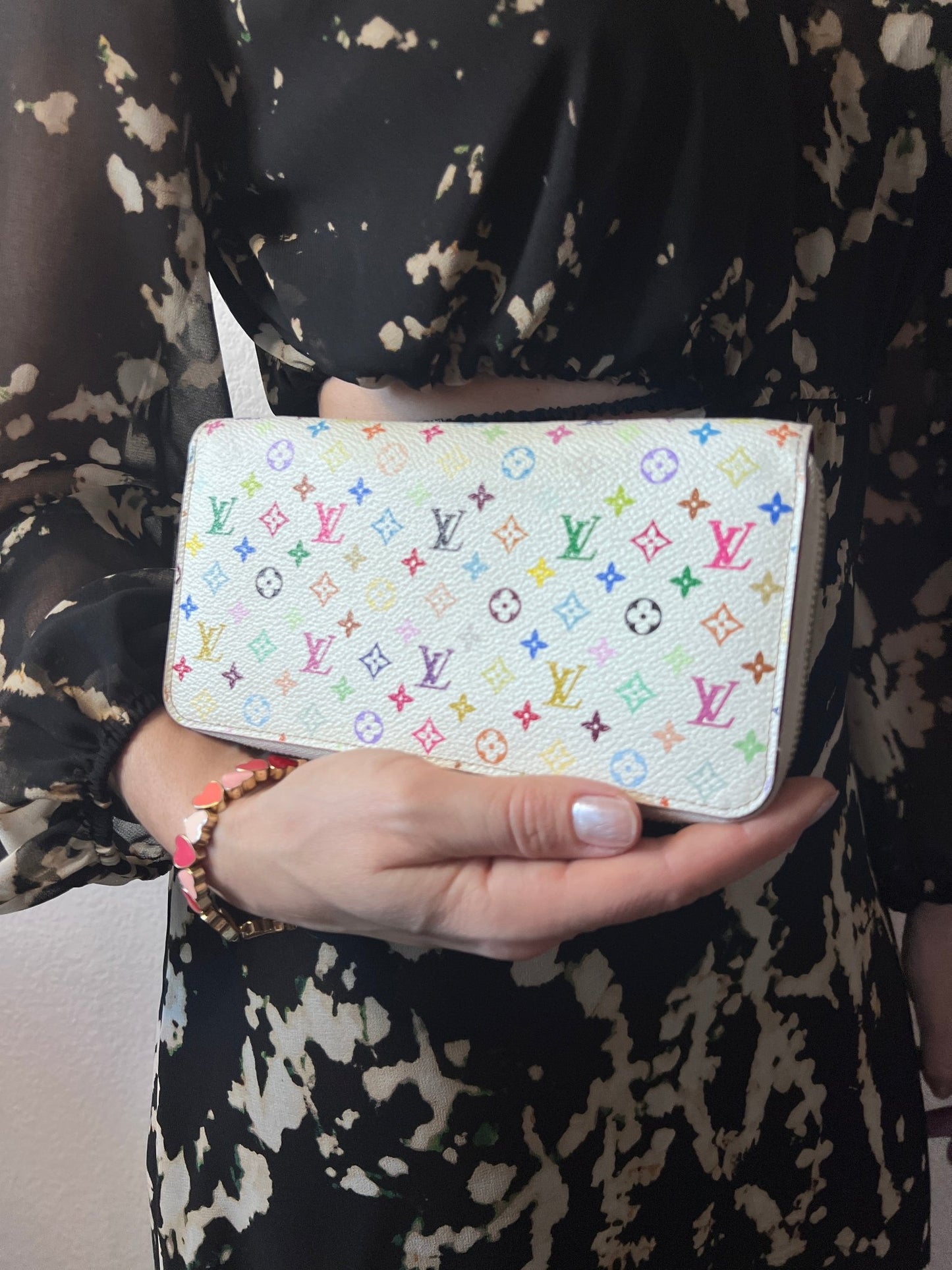 Louis Vuitton x Takashi Murakami Multicolor Zippy Wallet Organizer - Styles via Sina