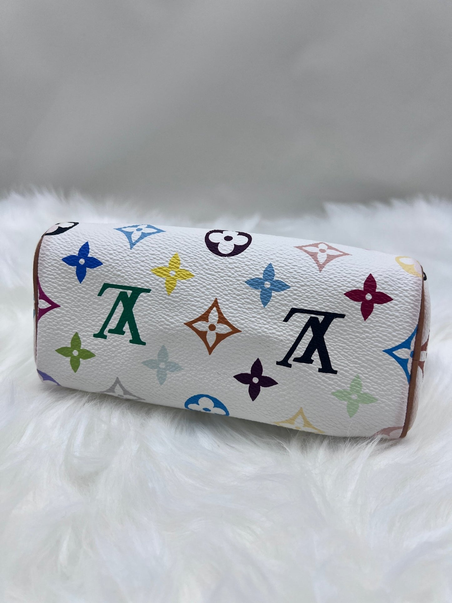 Louis Vuitton x Takashi Murakami White Multicolor Mini Speedy - Styles via Sina