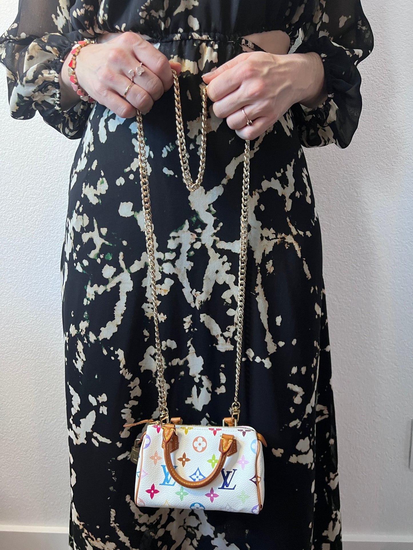Louis Vuitton x Takashi Murakami White Multicolor Mini Speedy - Styles via Sina