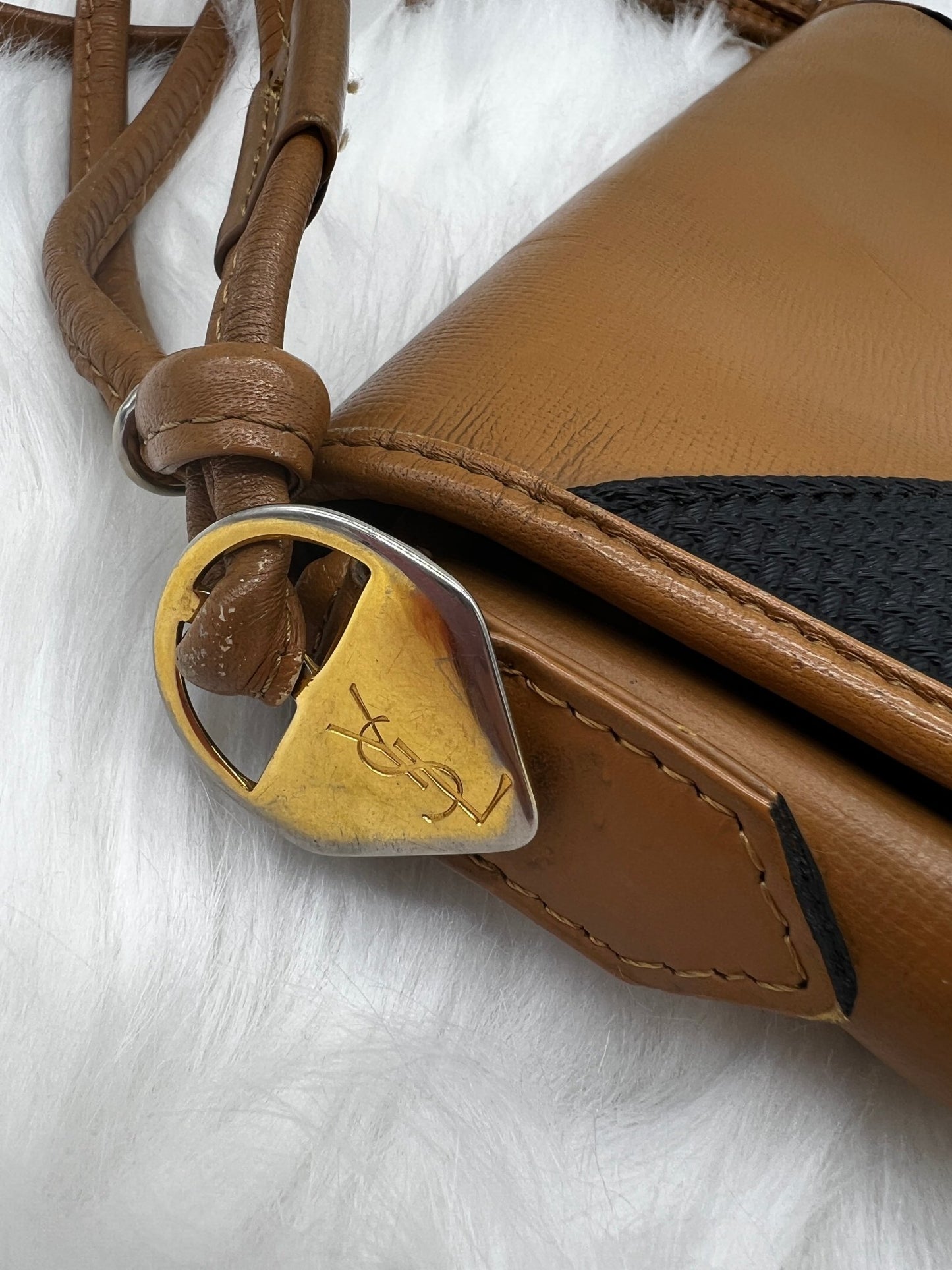 Yves Saint Laurent Shoulder Bag Black/Tan - Styles via Sina