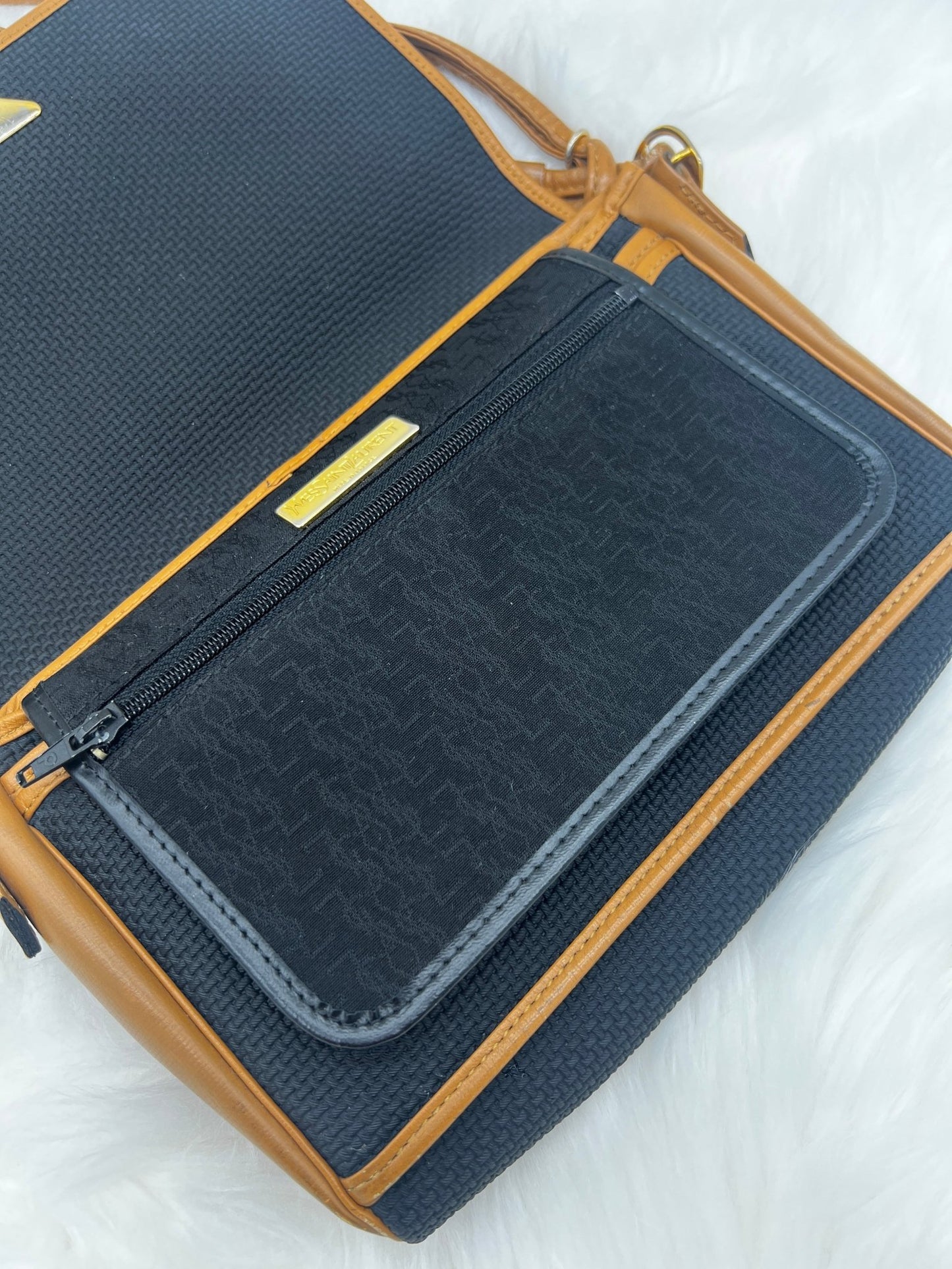 Yves Saint Laurent Shoulder Bag Black/Tan - Styles via Sina