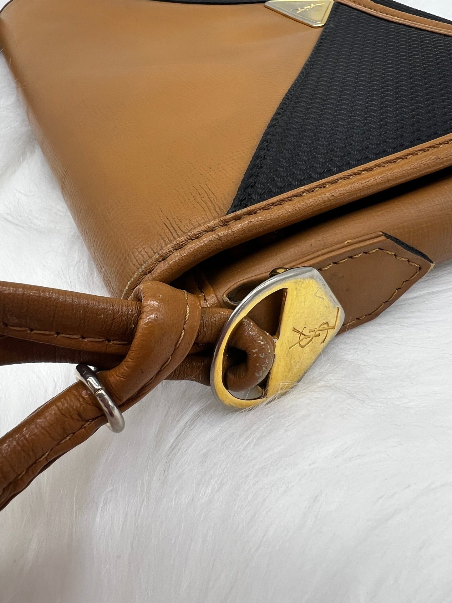 Yves Saint Laurent Shoulder Bag Black/Tan - Styles via Sina