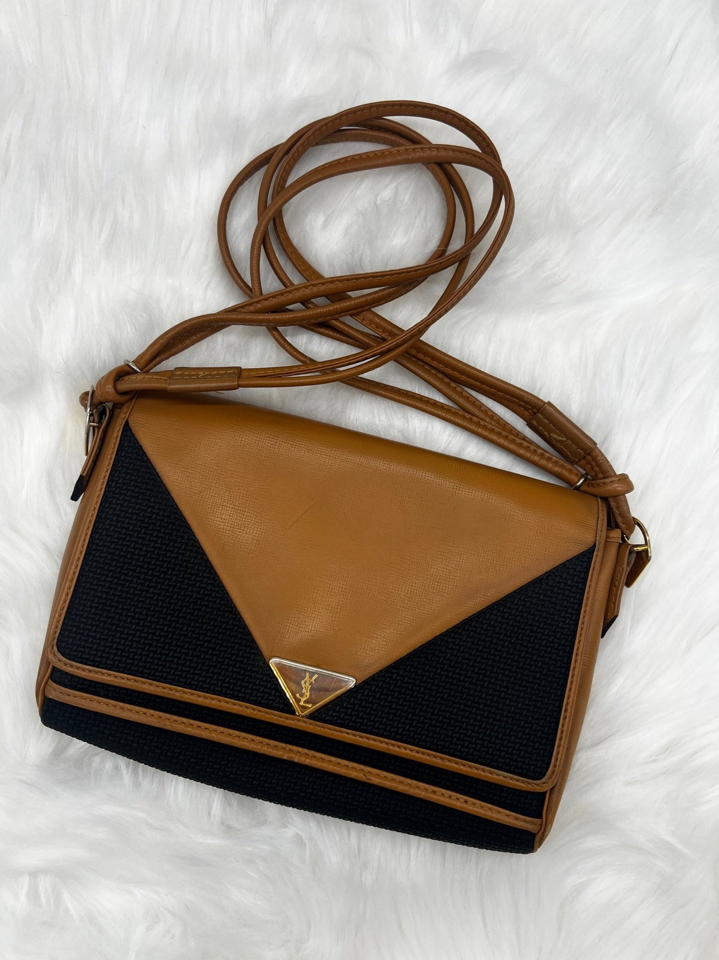 Yves Saint Laurent Shoulder Bag Black/Tan - Styles via Sina