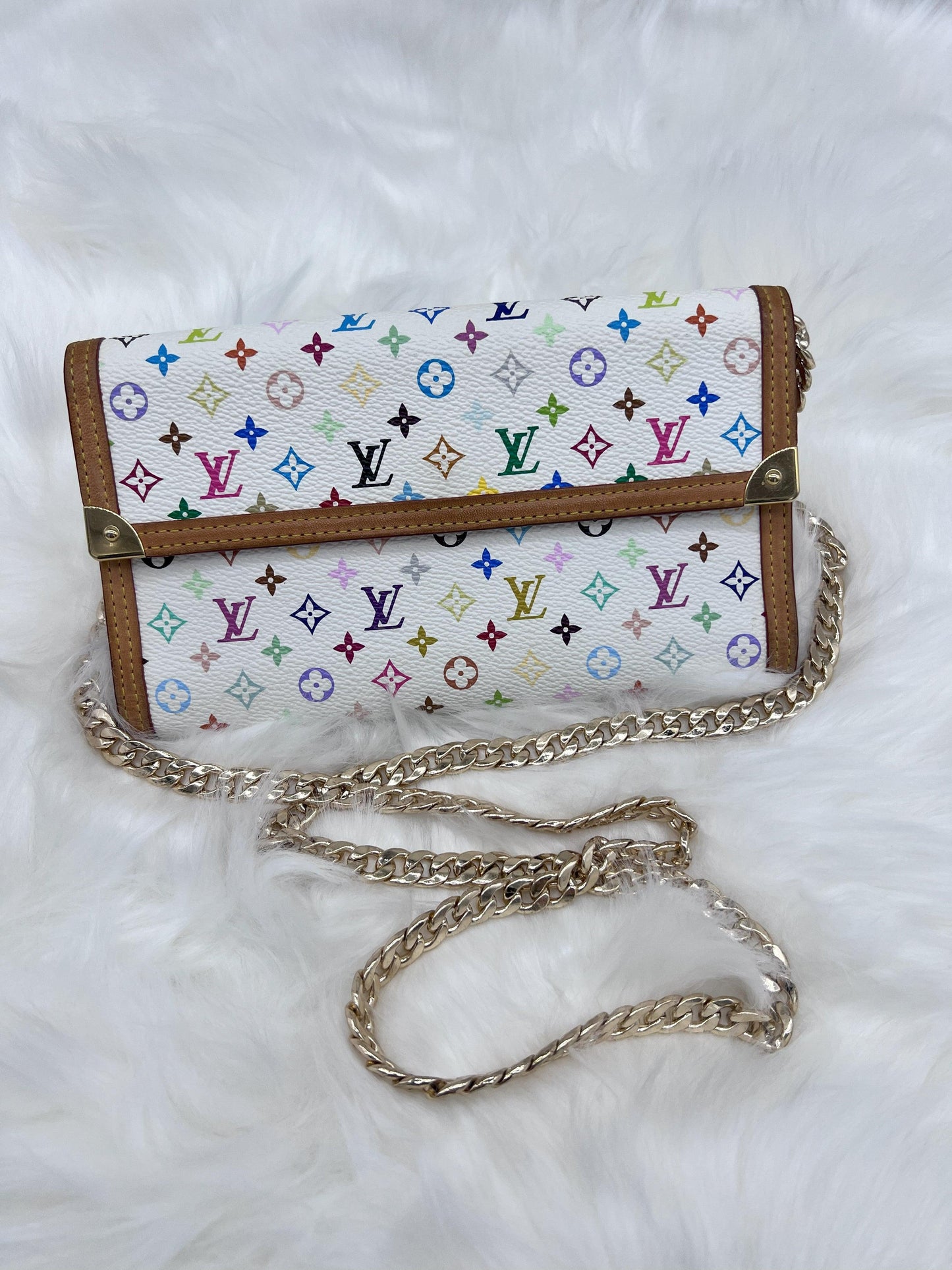 Louis Vuitton Multicolor Porte Tresor International Wallet w/ Chain - Styles via Sina