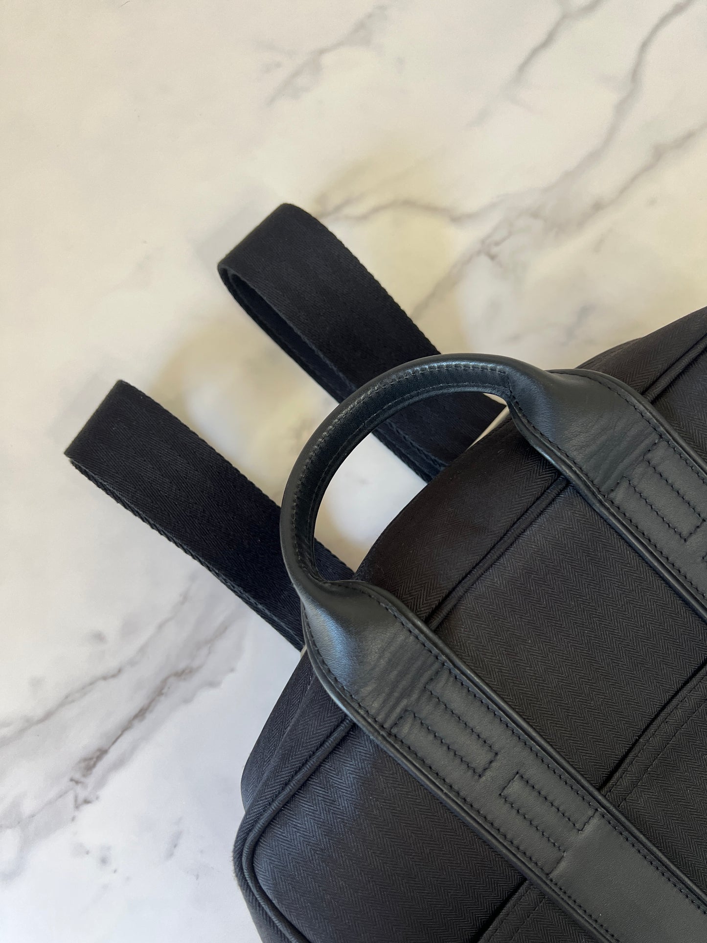 Hermès Acapulco Canvas Backpack Black