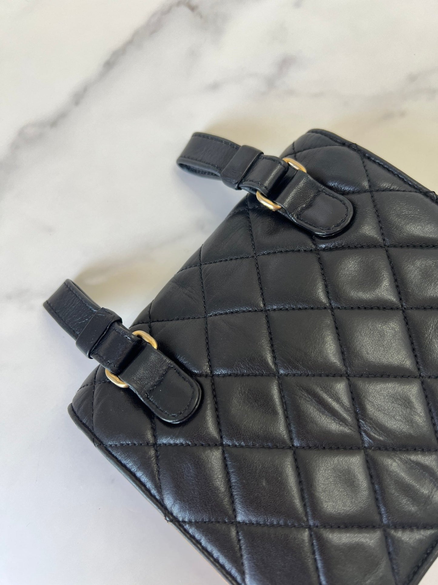 Chanel Quilted Lambskin Belt Bag Black - Styles via Sina