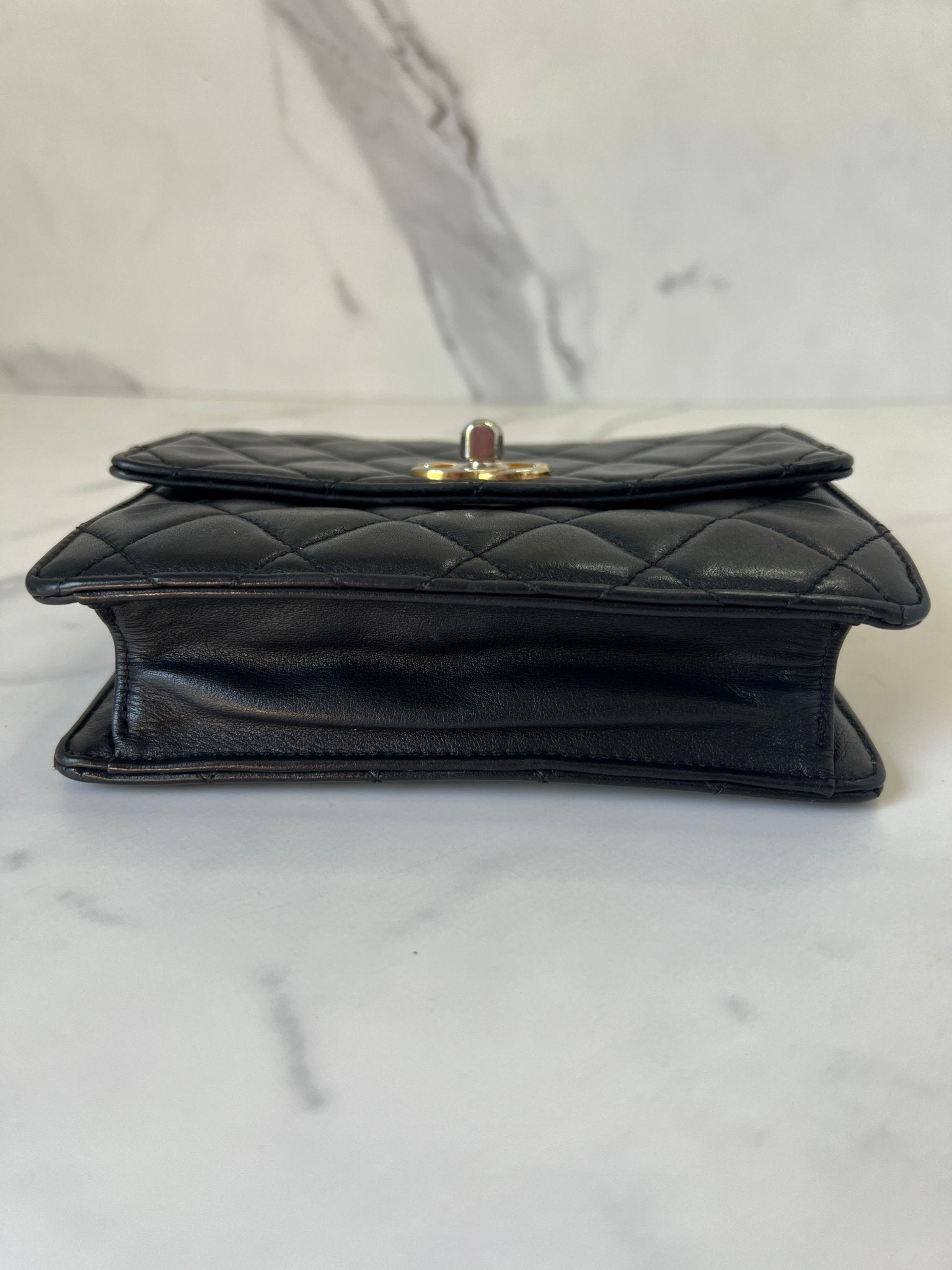 Chanel Quilted Lambskin Belt Bag Black - Styles via Sina