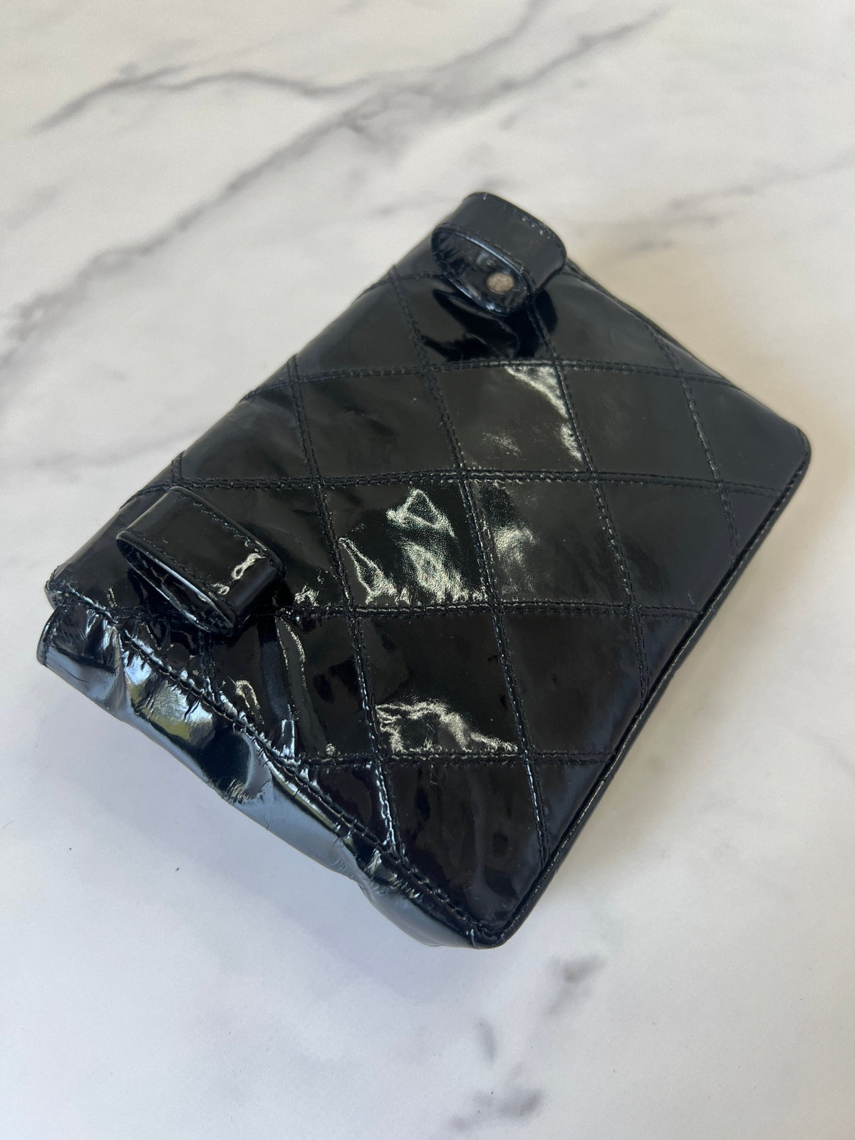 Chanel Quilted Patent Belt Bag Black w/Belt - Styles via Sina