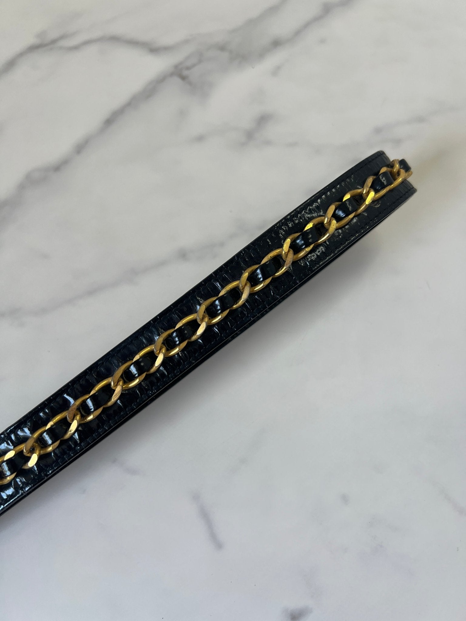 Chanel Quilted Patent Belt Bag Black w/Belt - Styles via Sina
