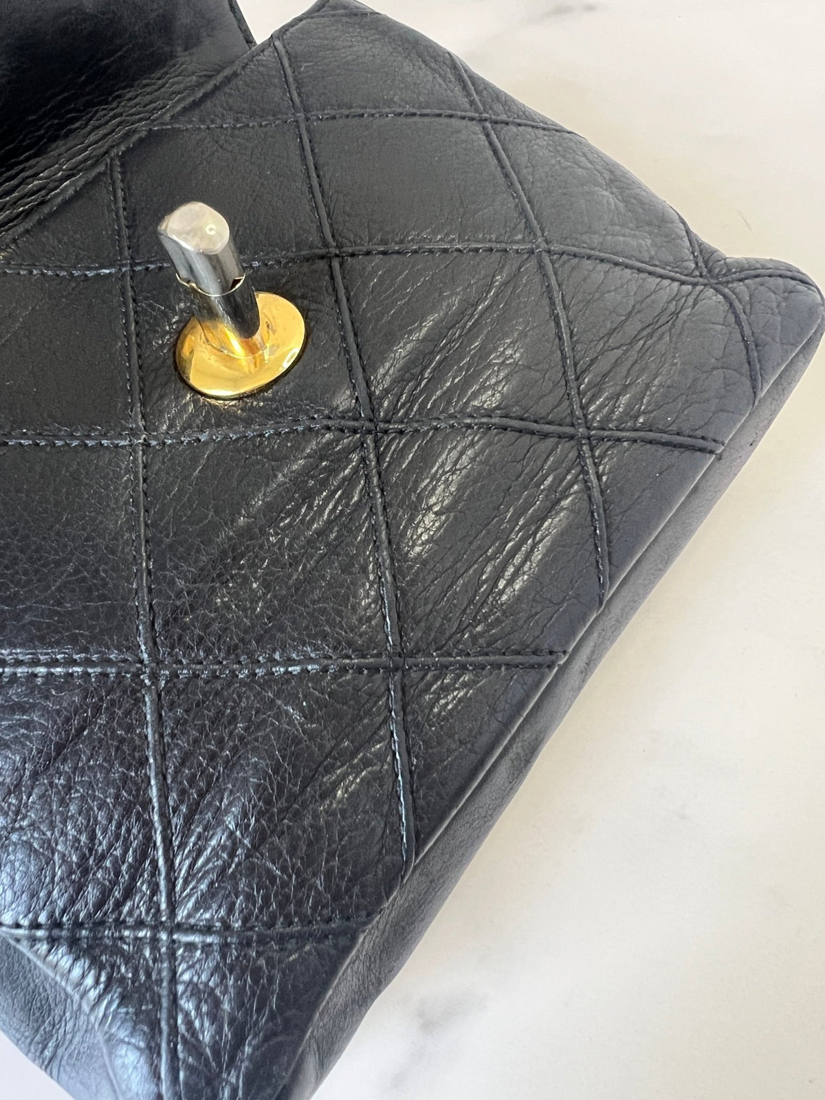 Chanel Quilted Textured Lambskin Belt Bag Black - Styles via Sina