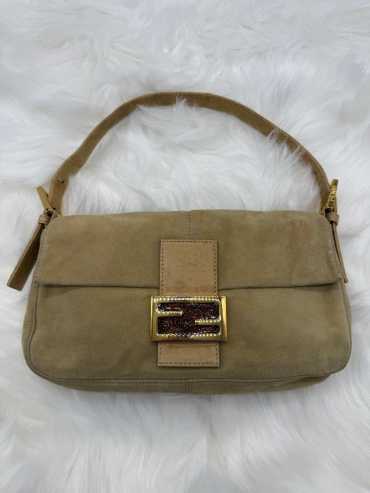 Fendi Baguette Suede in Beige - Styles via Sina
