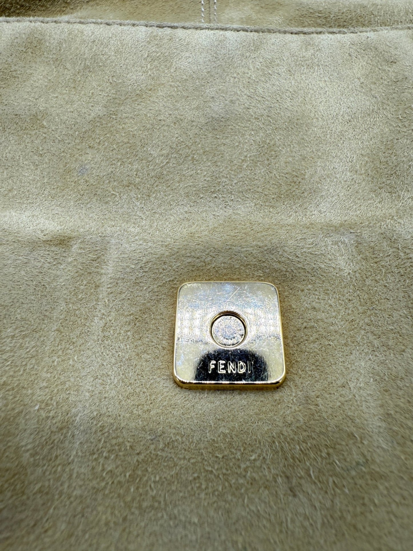 Fendi Baguette Suede in Beige - Styles via Sina