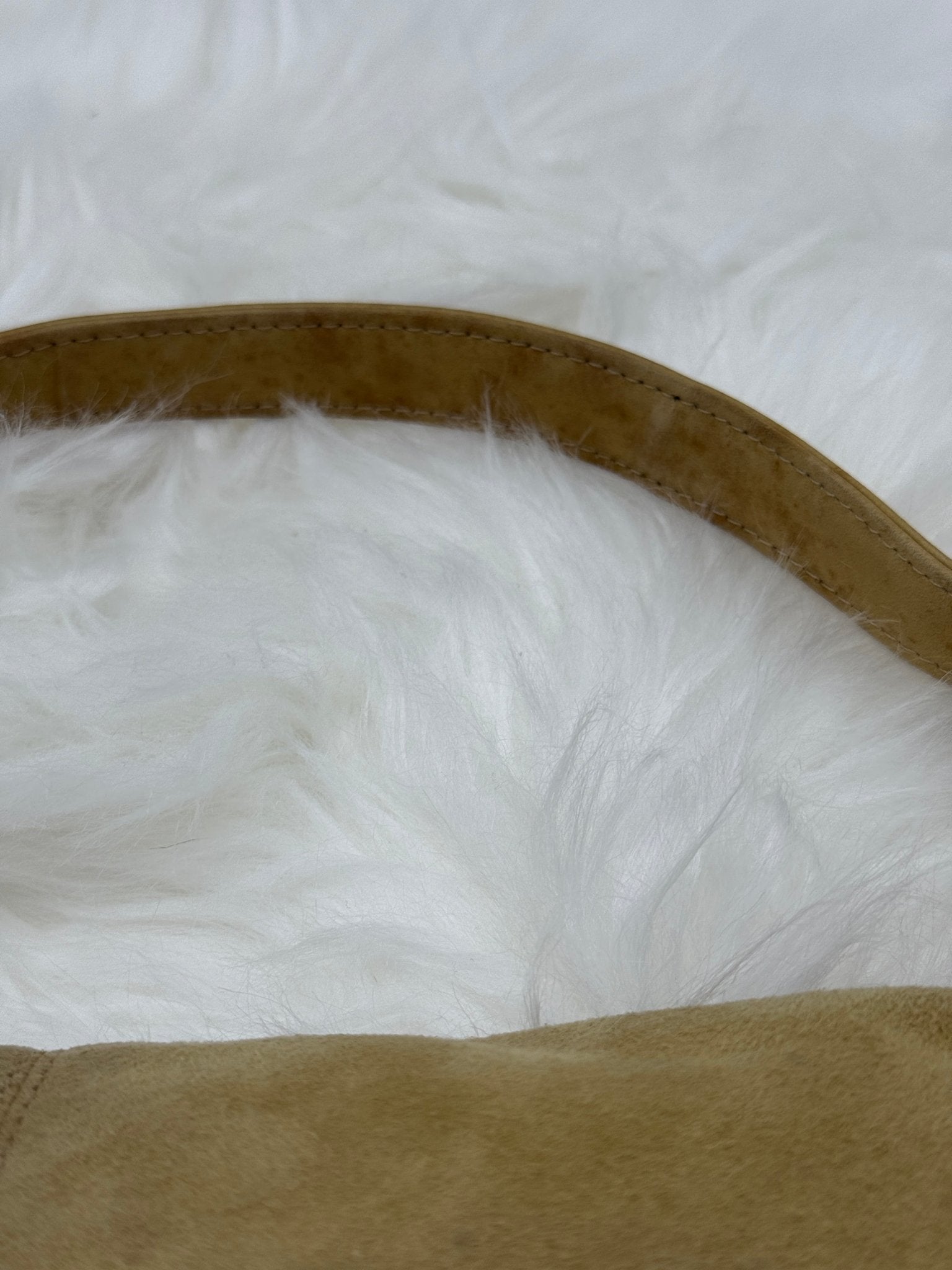 Fendi Baguette Suede in Beige - Styles via Sina