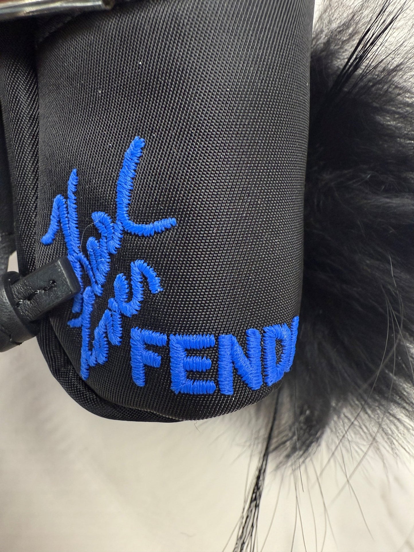 Fendi Karl Lagerfeld Backpack Bag Charm Black/Blue - Styles via Sina