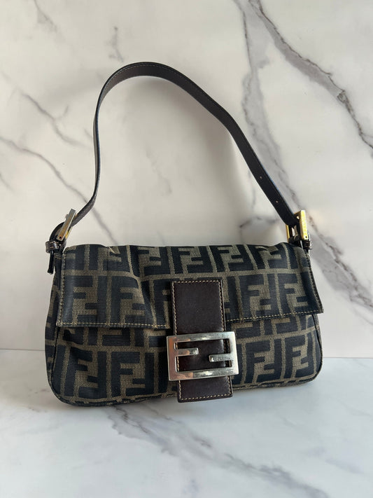 Fendi Zucca Baguette Brown - Styles via Sina