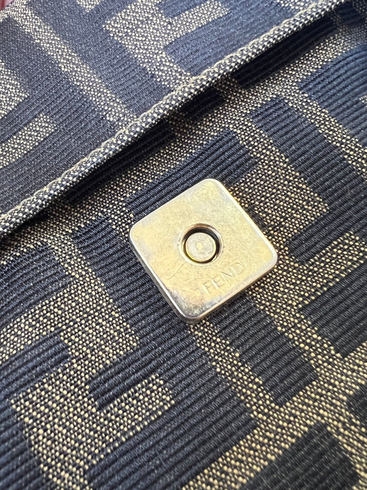 Fendi Zucca Canvas Shoulder Bag Brown - Styles via Sina