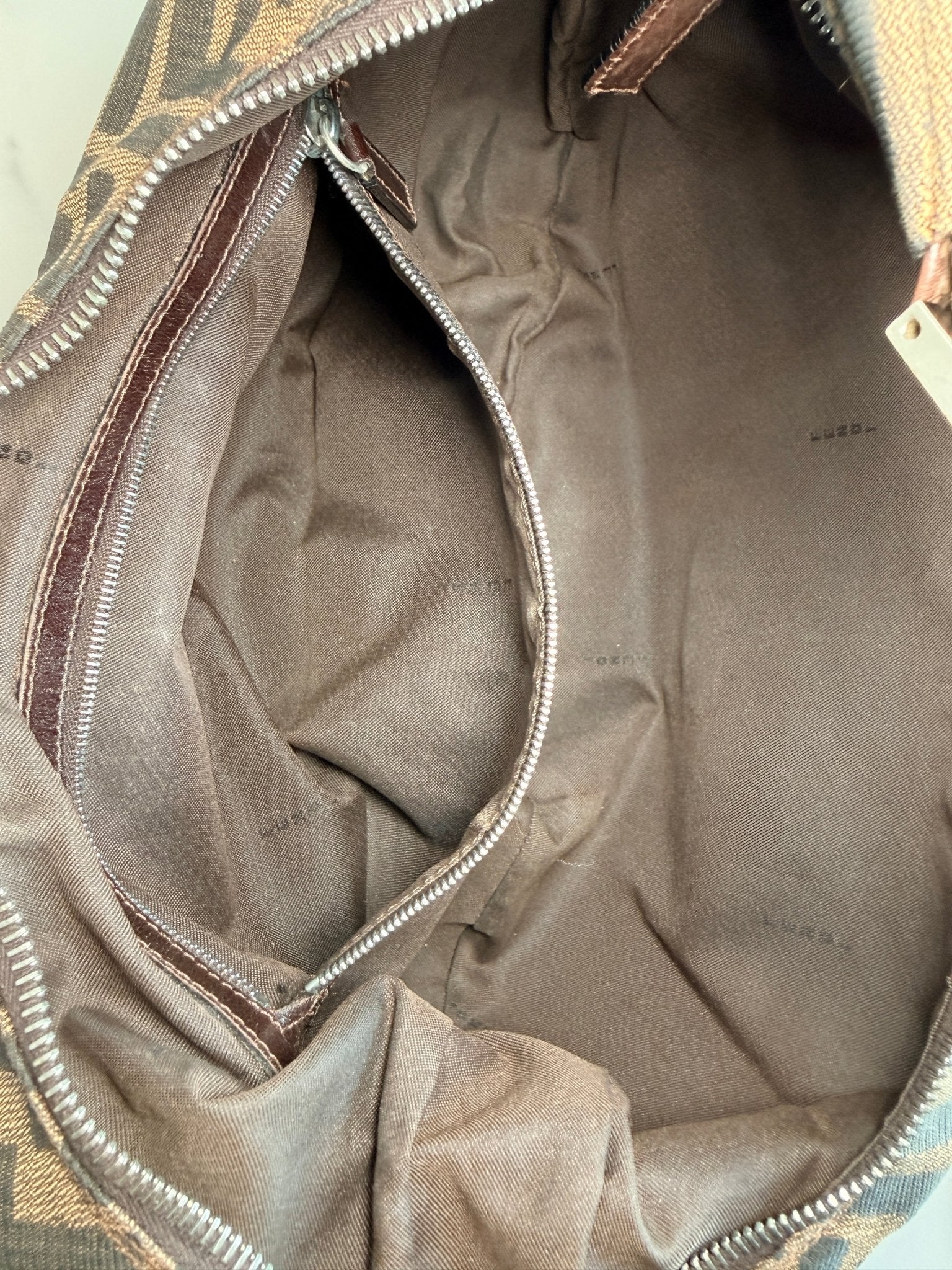 Fendi Zucca Croissant Hobo Brown - Styles via Sina