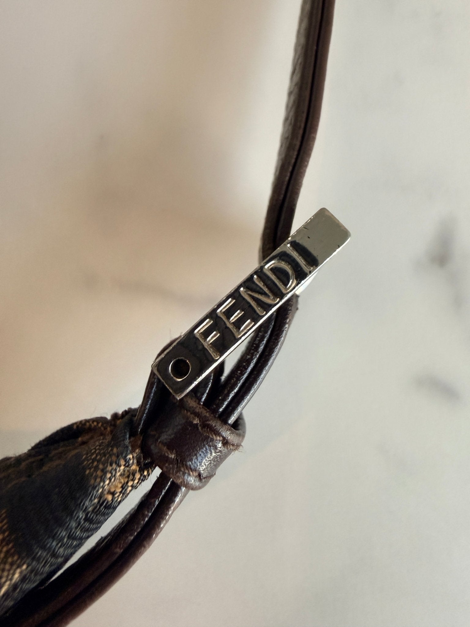 Fendi Zucca Croissant Hobo Brown - Styles via Sina