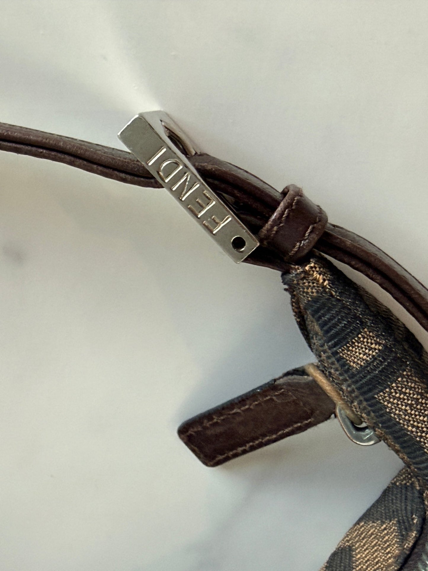 Fendi Zucca Croissant Hobo Brown - Styles via Sina