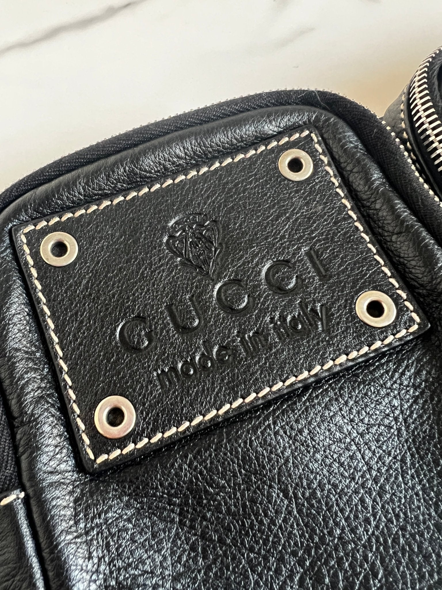 Gucci Crest Hysteria Belt Bag Leather Black - Styles via Sina
