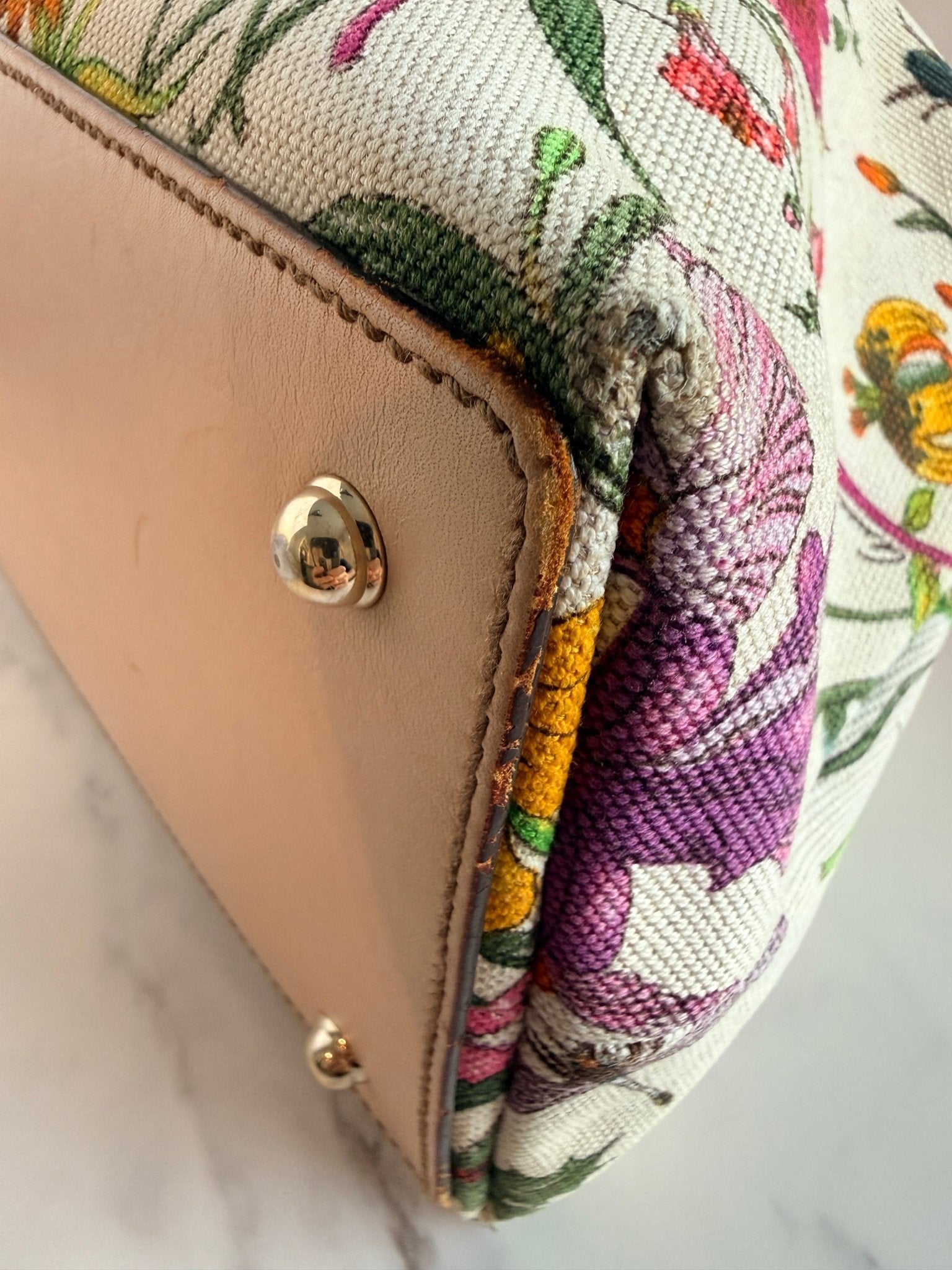 Gucci Flora Canvas Bamboo Handles - Styles via Sina