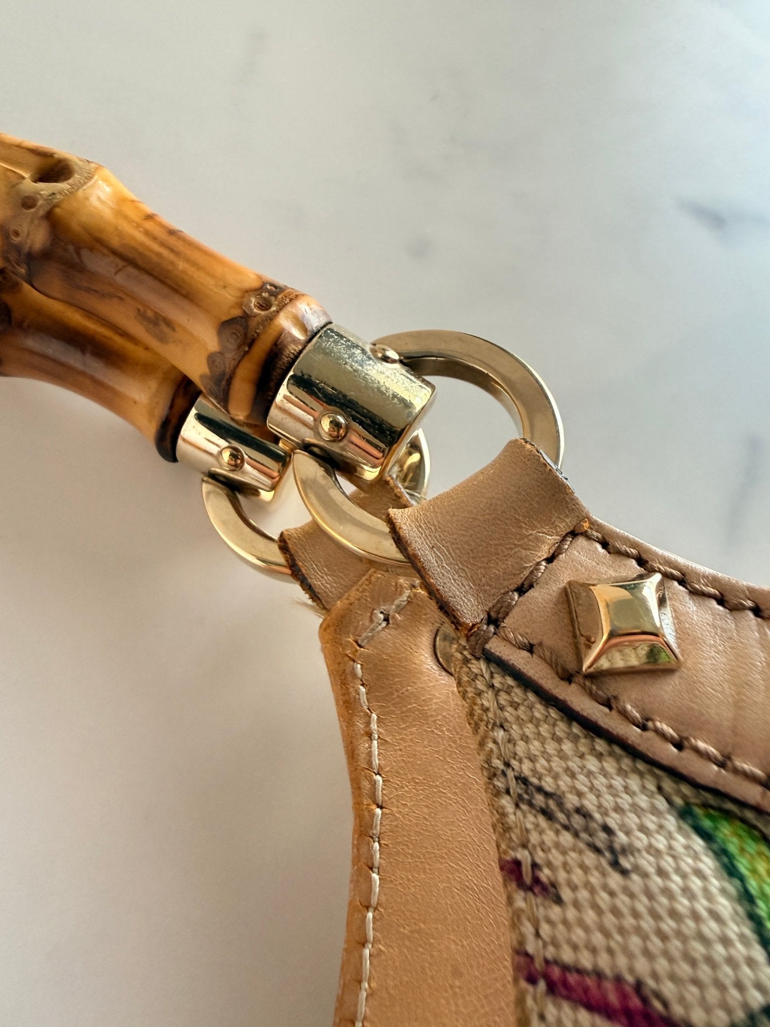 Gucci Flora Canvas Bamboo Handles - Styles via Sina