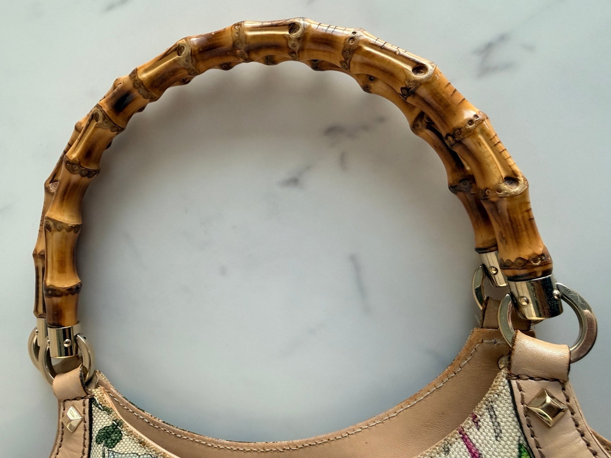 Gucci Flora Canvas Bamboo Handles - Styles via Sina