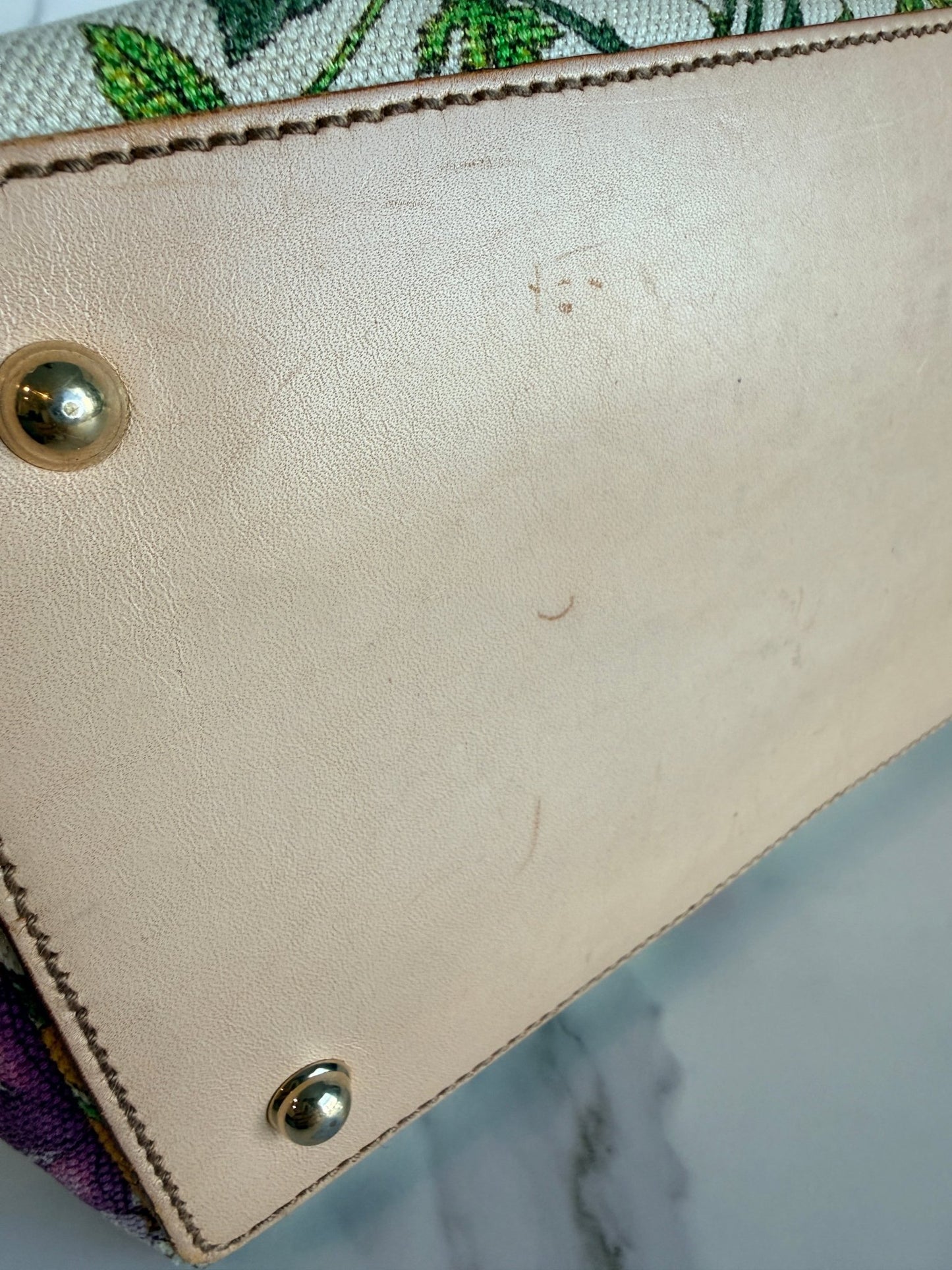 Gucci Flora Canvas Bamboo Handles - Styles via Sina