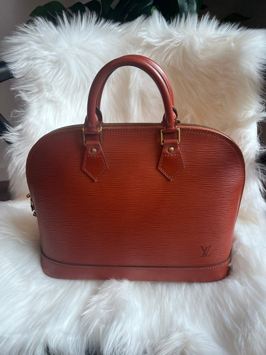 Louis Vuitton Alma PM Epi Leather Brown - Styles via Sina
