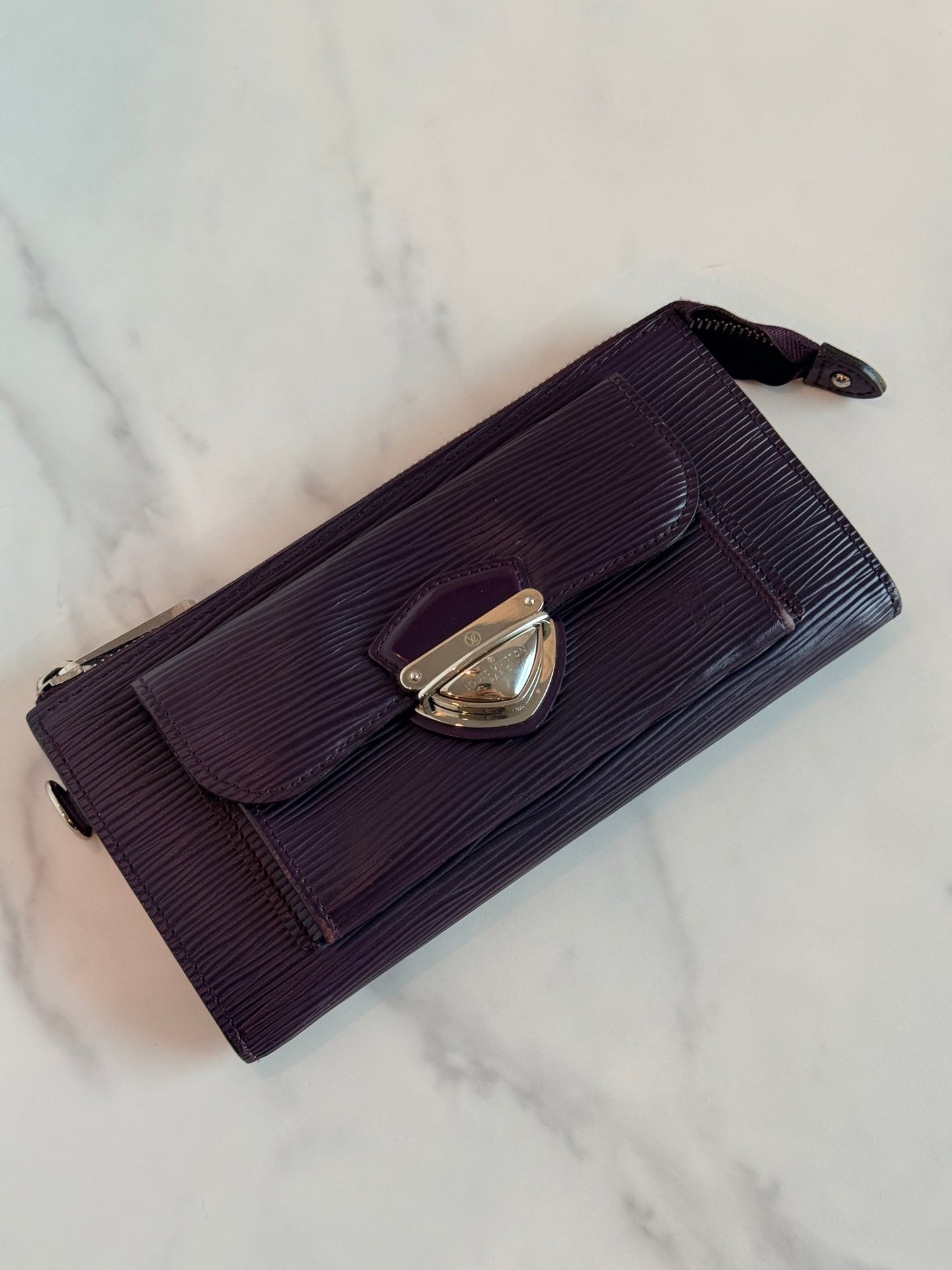 Louis Vuitton Astrid Wallet Epi Leather Purple - Styles via Sina