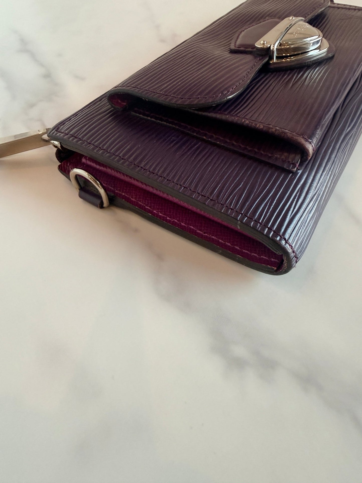 Louis Vuitton Astrid Wallet Epi Leather Purple - Styles via Sina