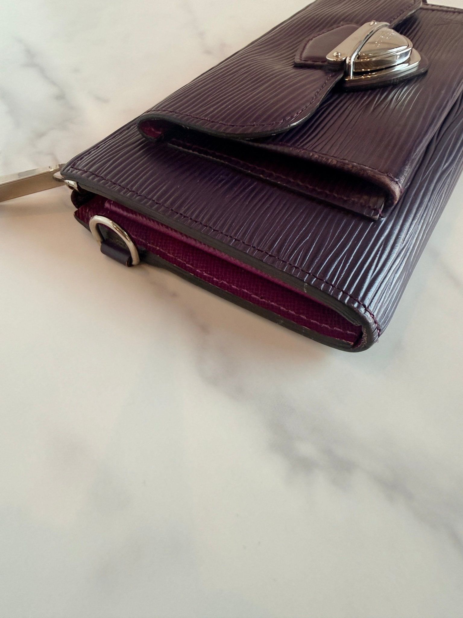 Louis Vuitton Astrid Wallet Epi Leather Purple - Styles via Sina