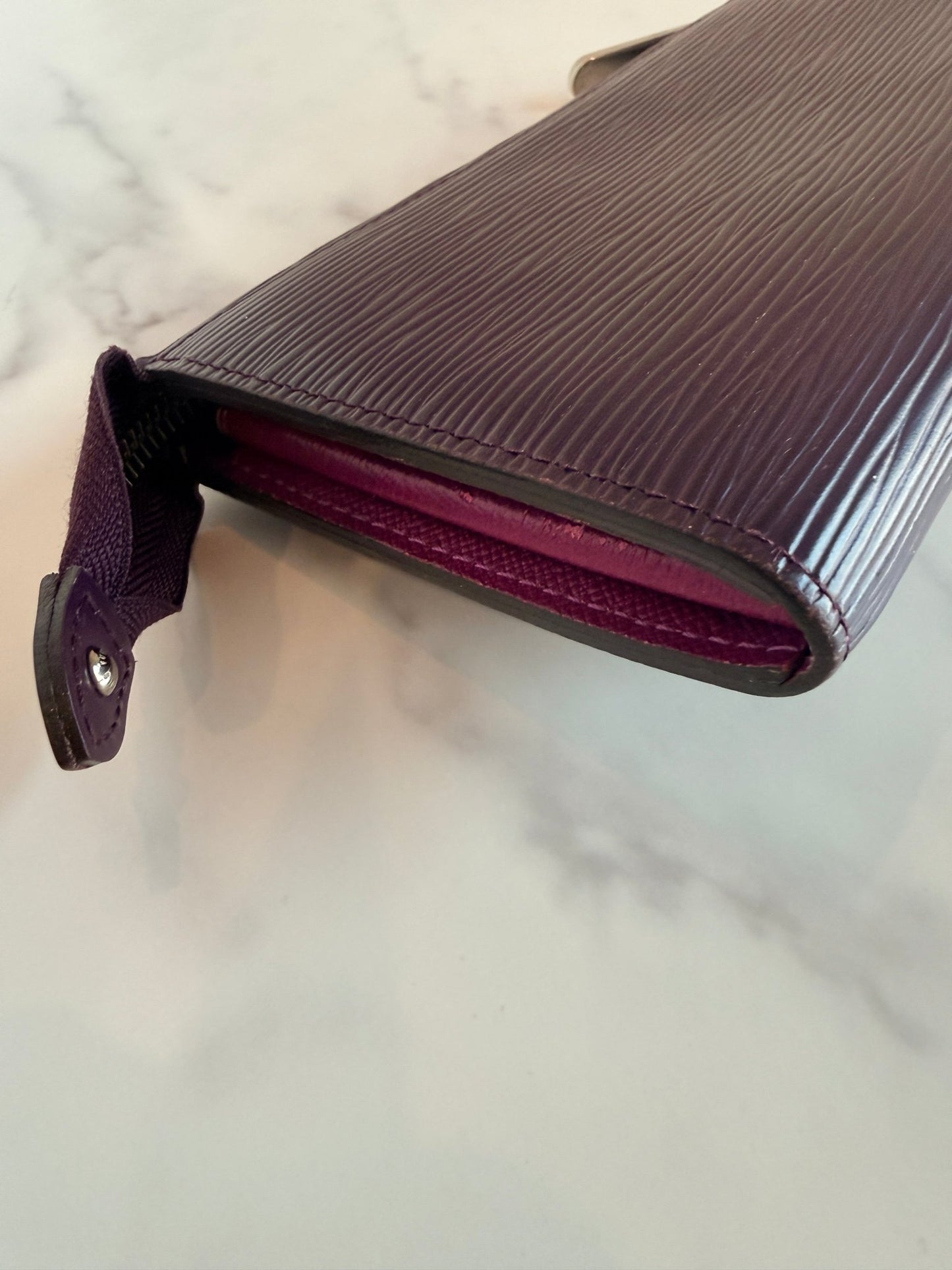 Louis Vuitton Astrid Wallet Epi Leather Purple - Styles via Sina