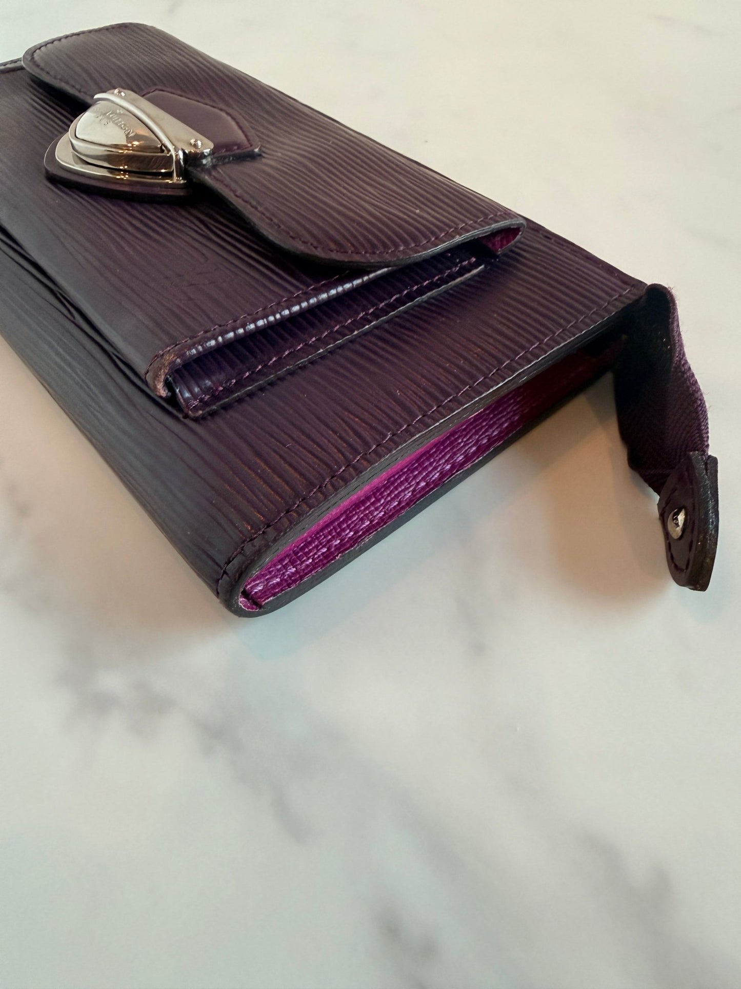 Louis Vuitton Astrid Wallet Epi Leather Purple - Styles via Sina