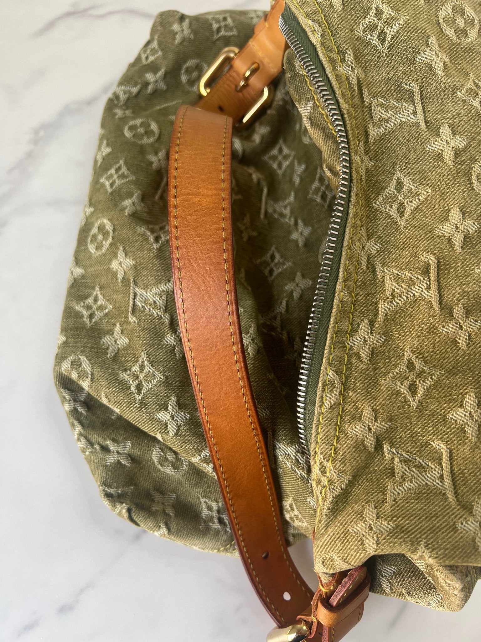 Louis Vuitton Baggy GM Monogram Denim Green - Styles via Sina