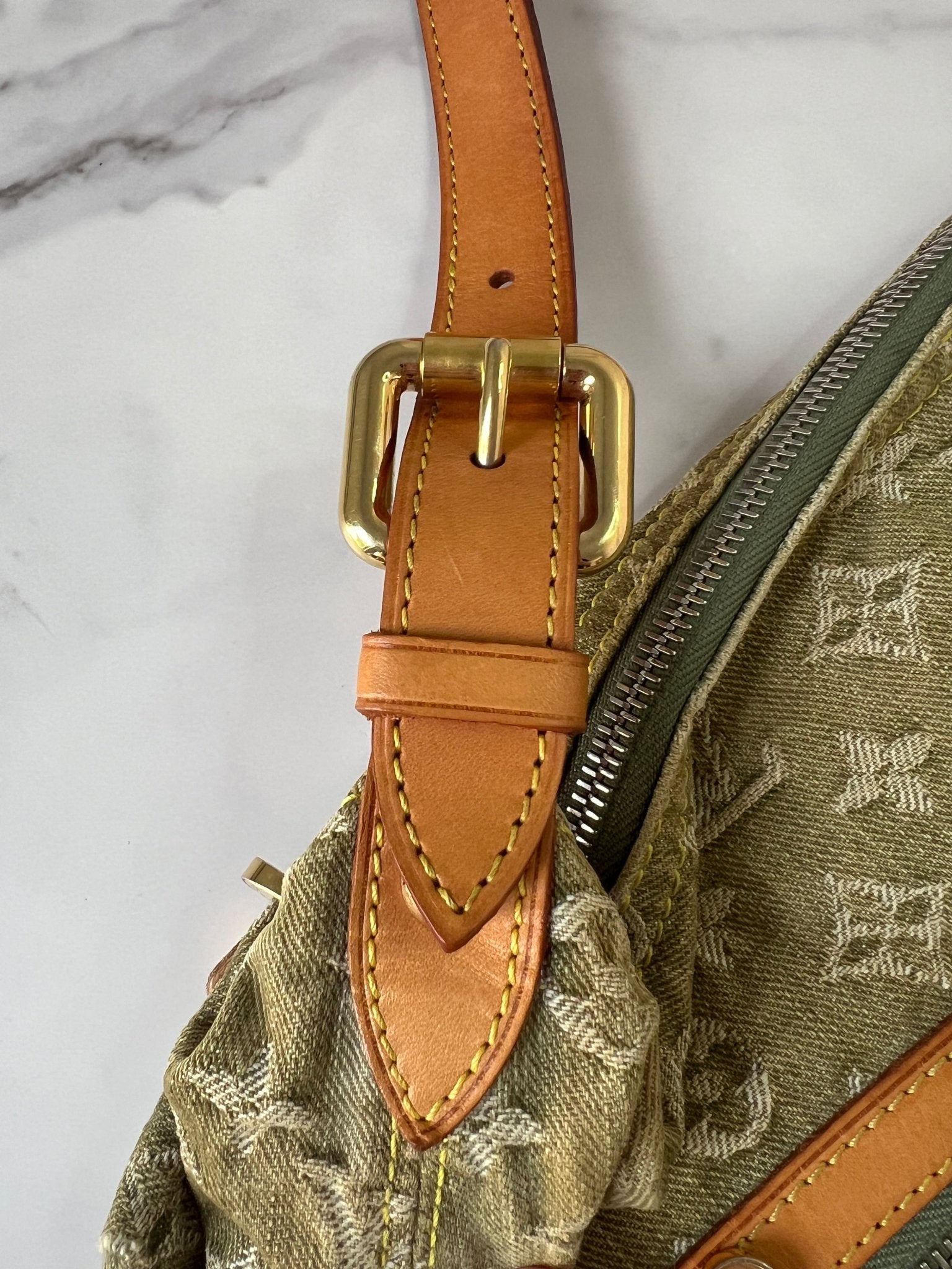 Louis Vuitton Baggy GM Monogram Denim Green - Styles via Sina