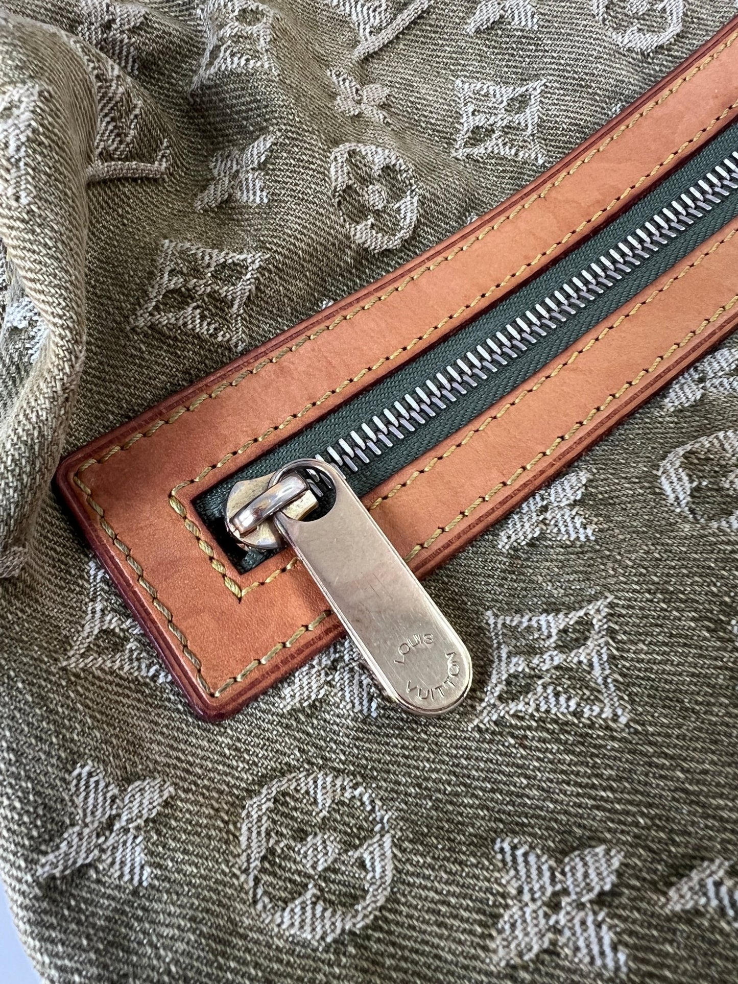 Louis Vuitton Baggy GM Monogram Denim Green - Styles via Sina