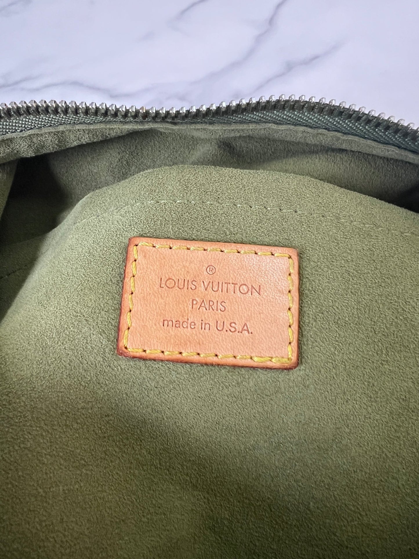Louis Vuitton Baggy GM Monogram Denim Green - Styles via Sina