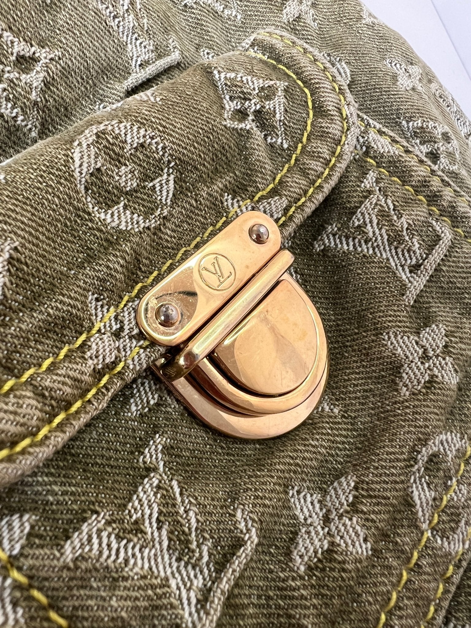 Louis Vuitton Baggy GM Monogram Denim Green - Styles via Sina