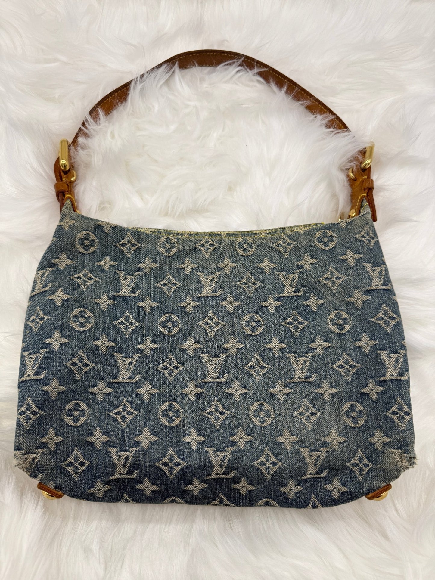Louis Vuitton Baggy PM Monogram Denim in Blue - Styles via Sina