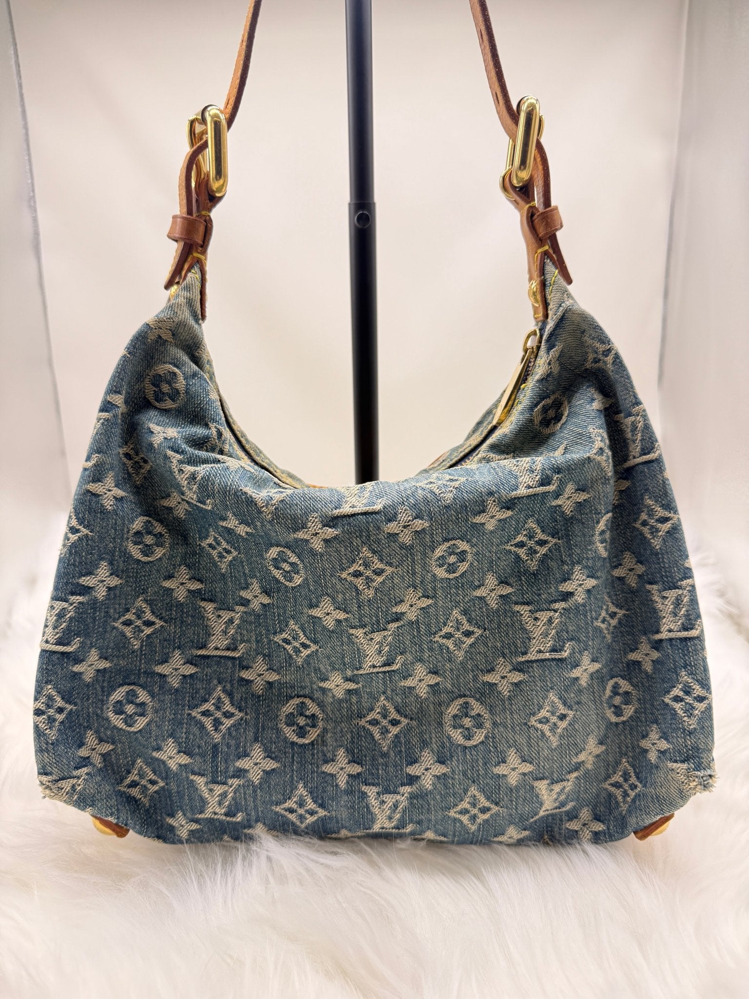 Louis Vuitton Baggy PM Monogram Denim in Blue - Styles via Sina
