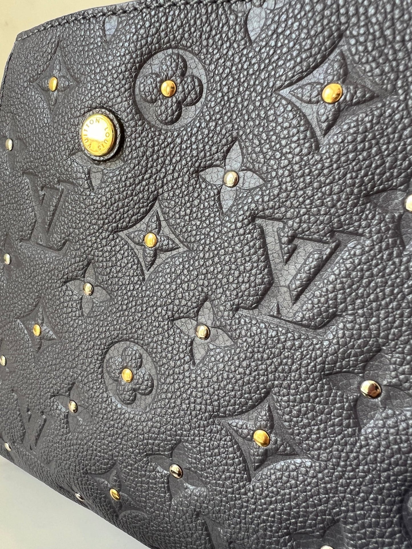 Louis Vuitton Empreinte Studded Montaigne BB Grey - Styles via Sina